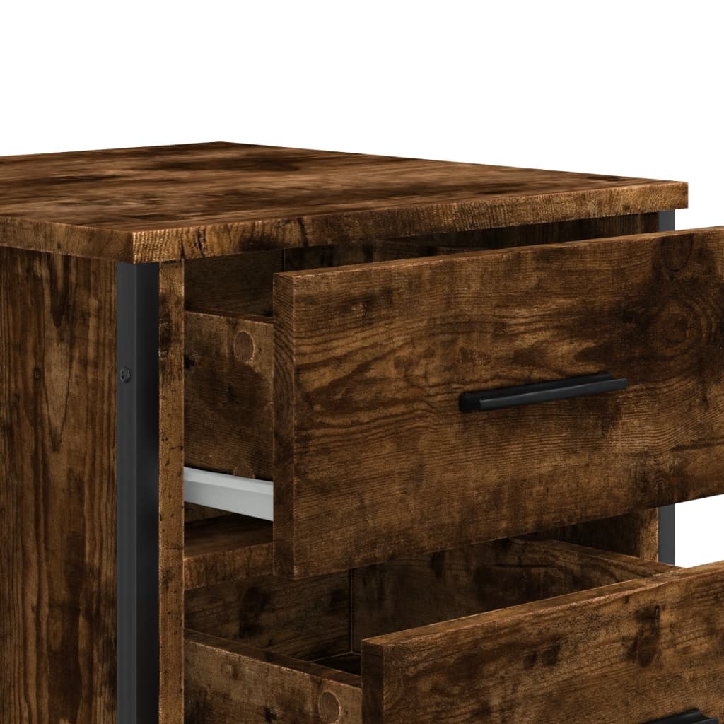 Bedside table smoked oak 40x41x60 cm wood material