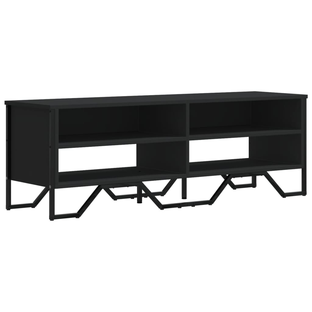 Meuble TV noir 122x34x41 cm en bois