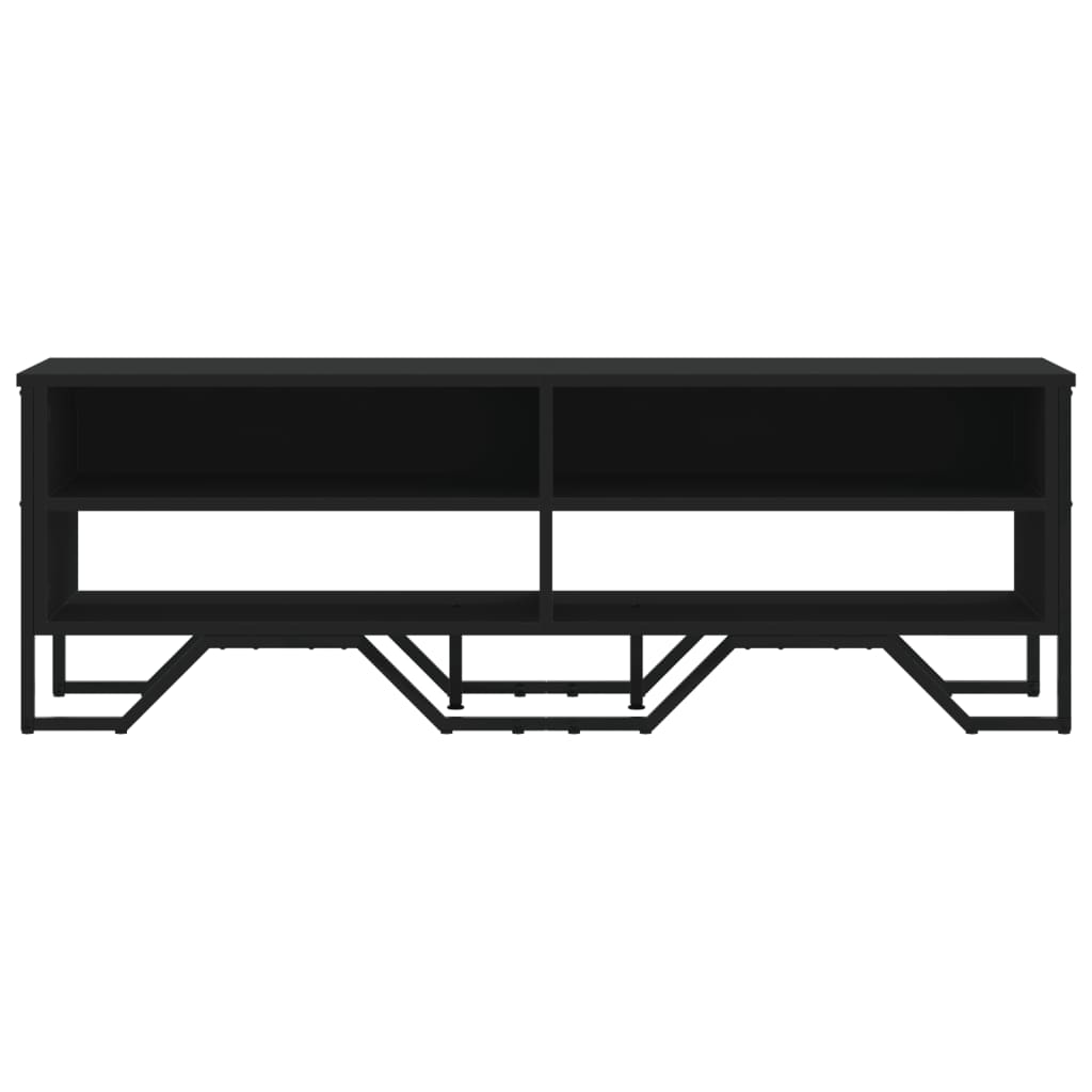 Meuble TV noir 122x34x41 cm en bois