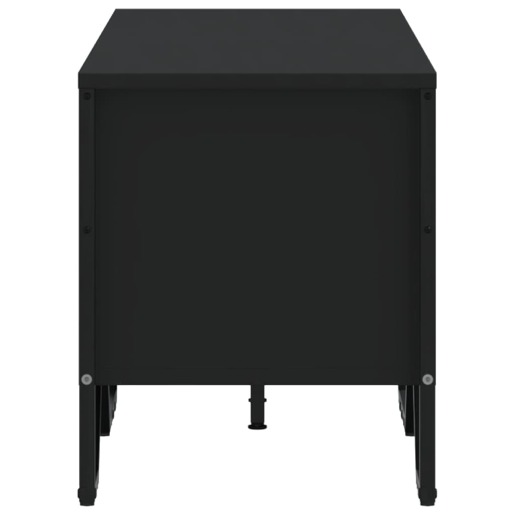 Meuble TV noir 122x34x41 cm en bois