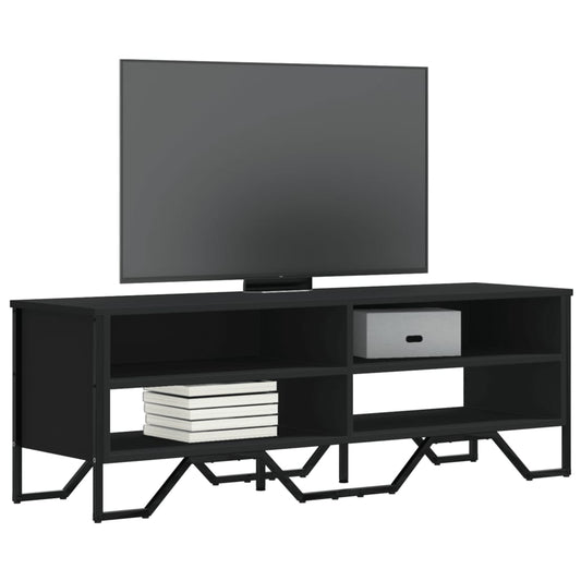 Meuble TV noir 122x34x41 cm en bois
