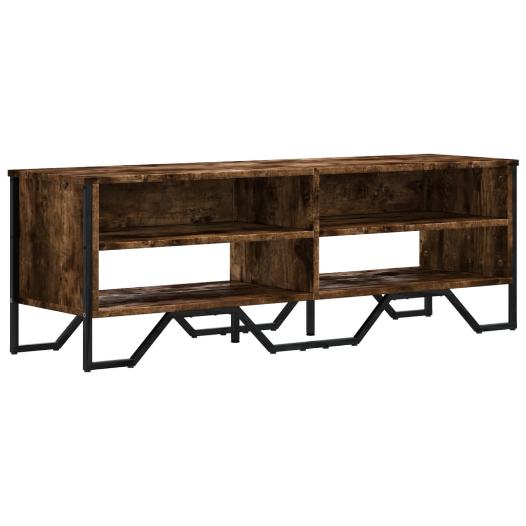Meuble TV chêne fumé 122x34x41 cm matériau bois