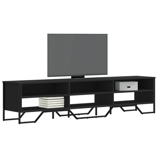 Meuble TV noir 180x34x41 cm en bois
