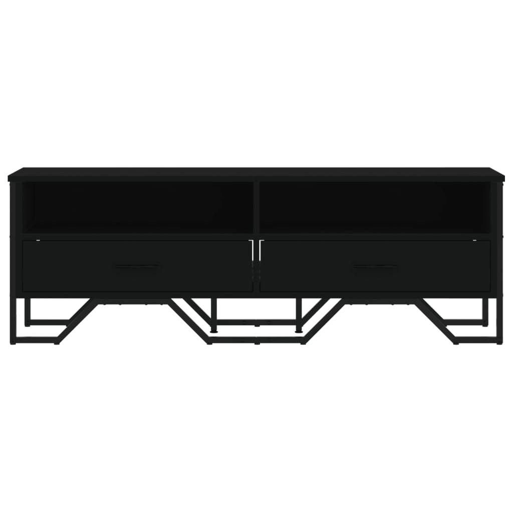 Meuble TV noir 122x34x41 cm en bois