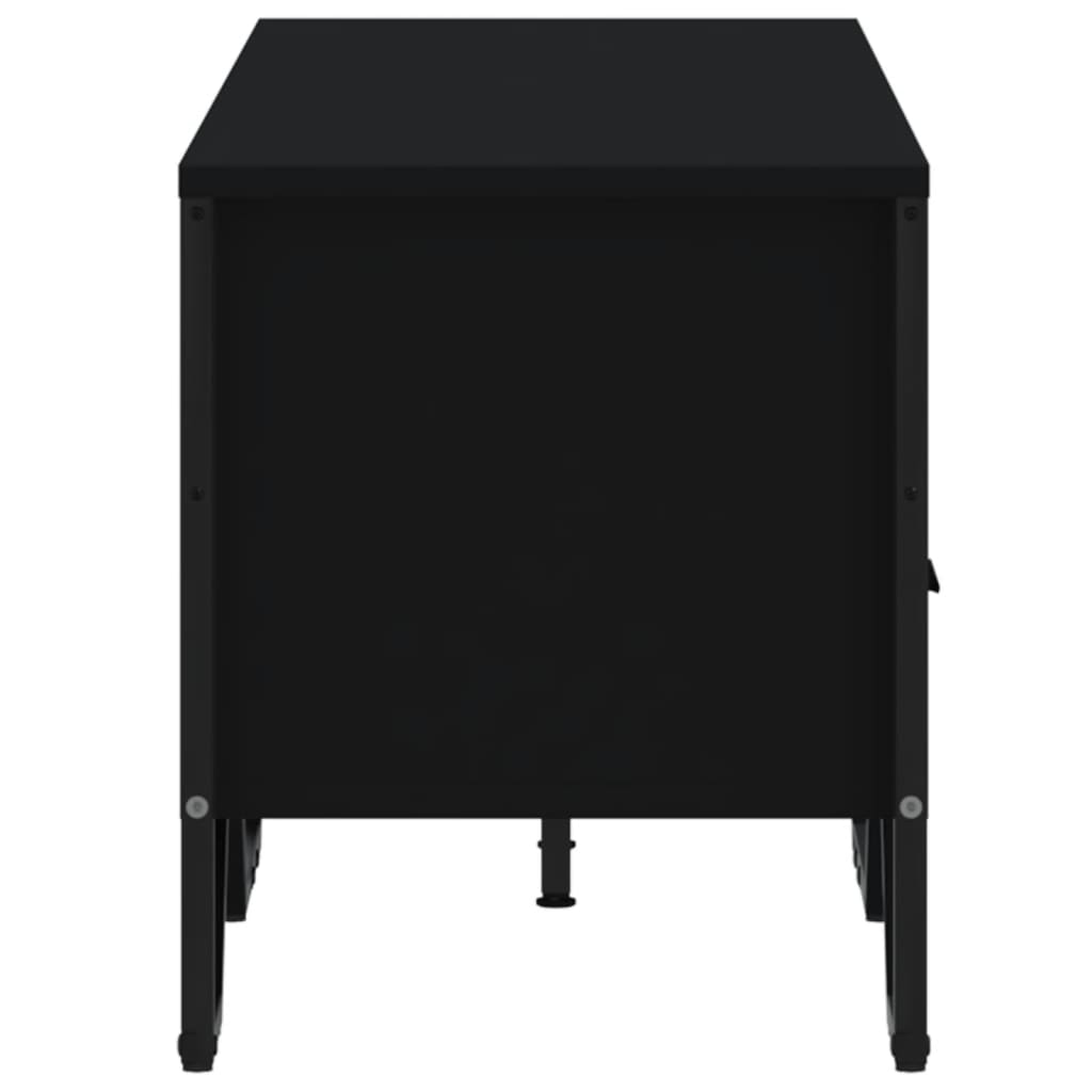 Meuble TV noir 122x34x41 cm en bois