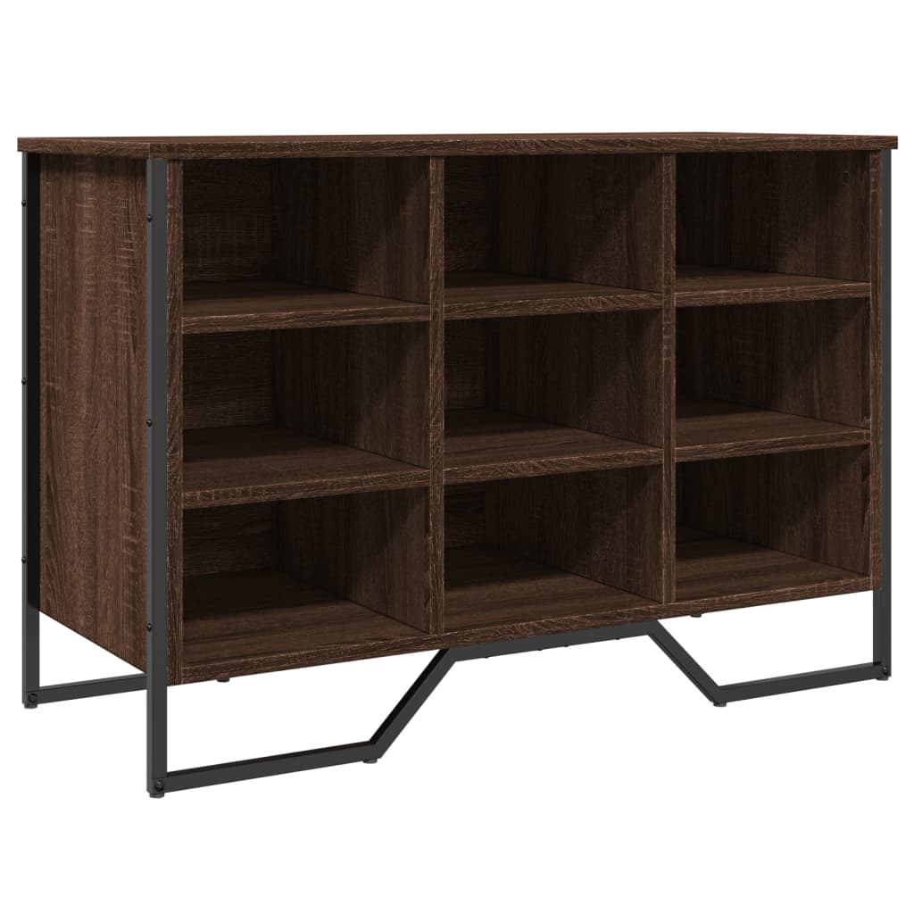 Étagère à chaussures aspect chêne marron 90x38x61,5 cm en bois