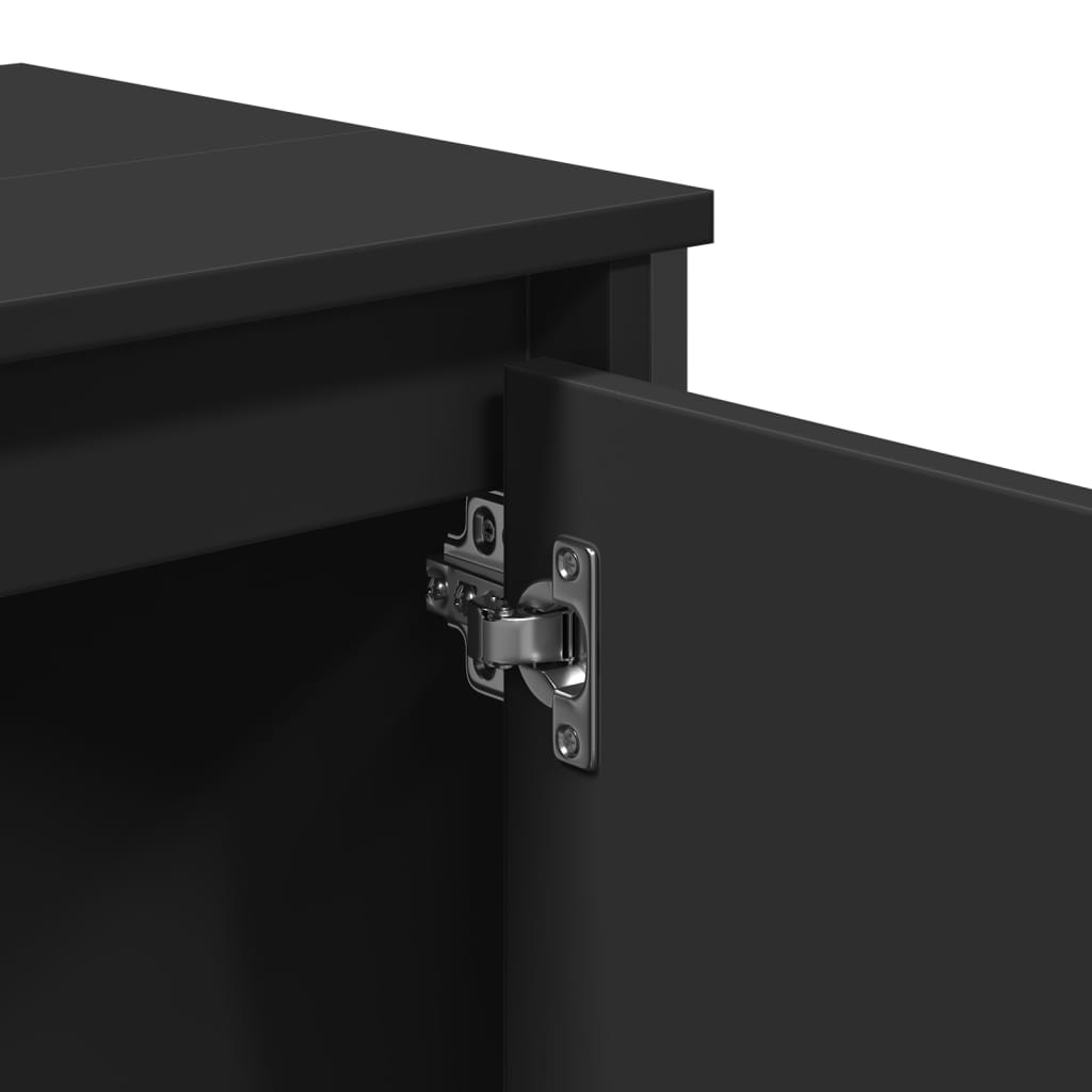 Washbasin Cabinet Black 60x35x60 cm Wood Material