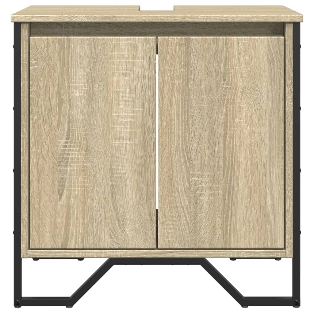 Washbasin base cabinet Sonoma oak 60x35x60 cm wood material