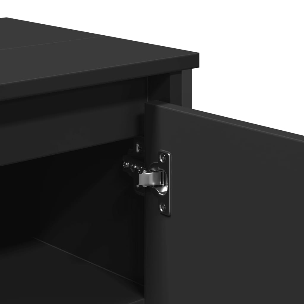 Washbasin Cabinet Black 91x35x60 cm Wood Material