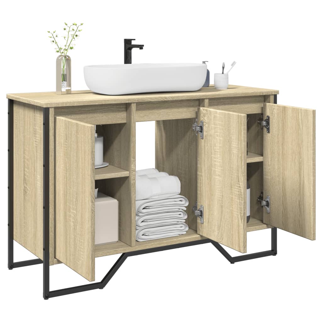 Meuble vasque chêne Sonoma 91x35x60 cm matériau bois