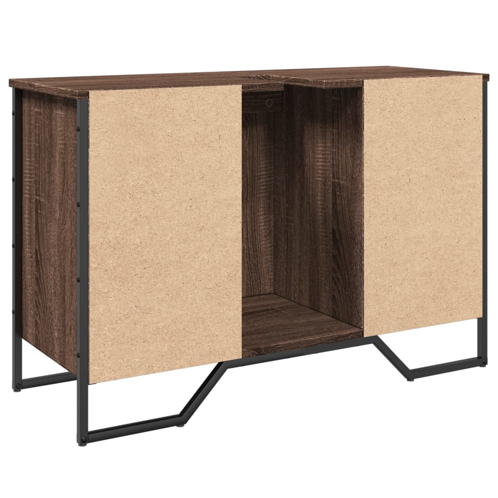 Washbasin Cabinet Brown Oak Look 91x35x60 cm