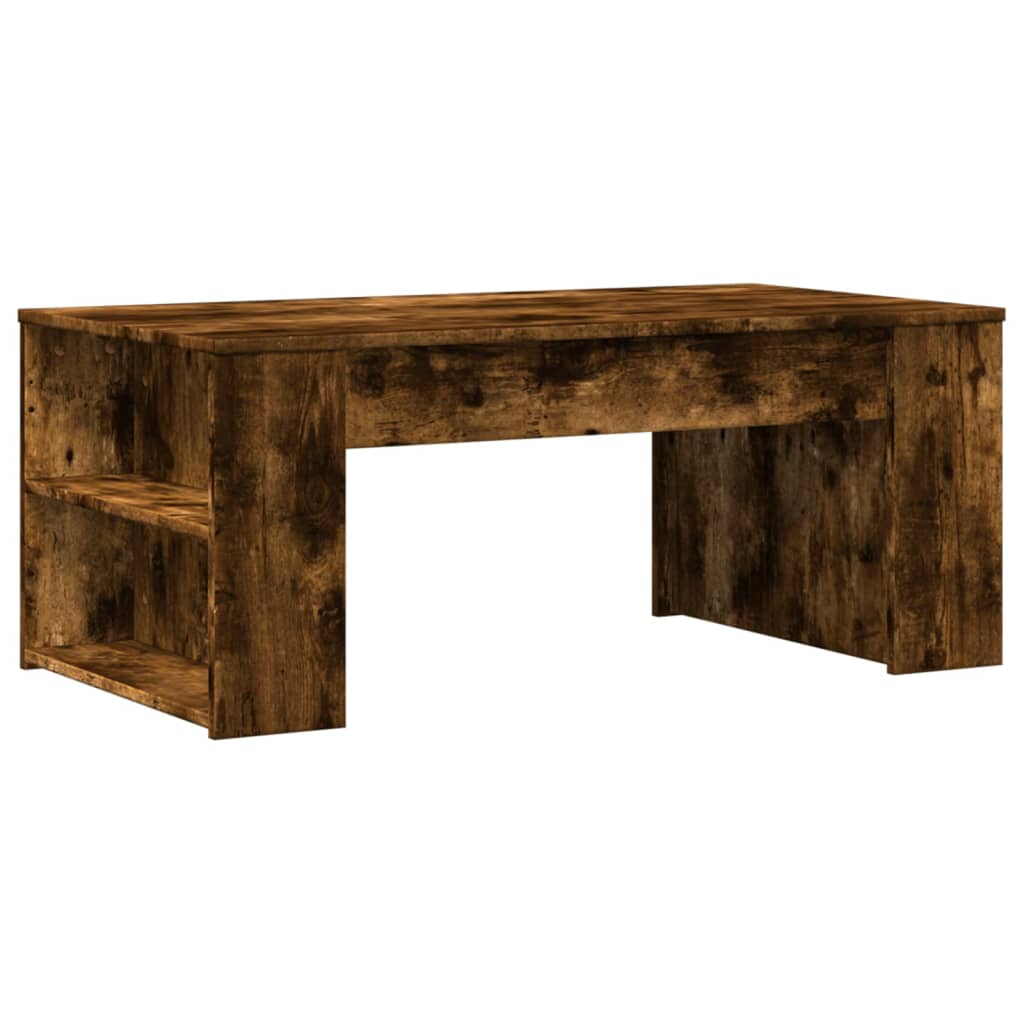 Coffee table smoked oak 102x55x42 cm wood material