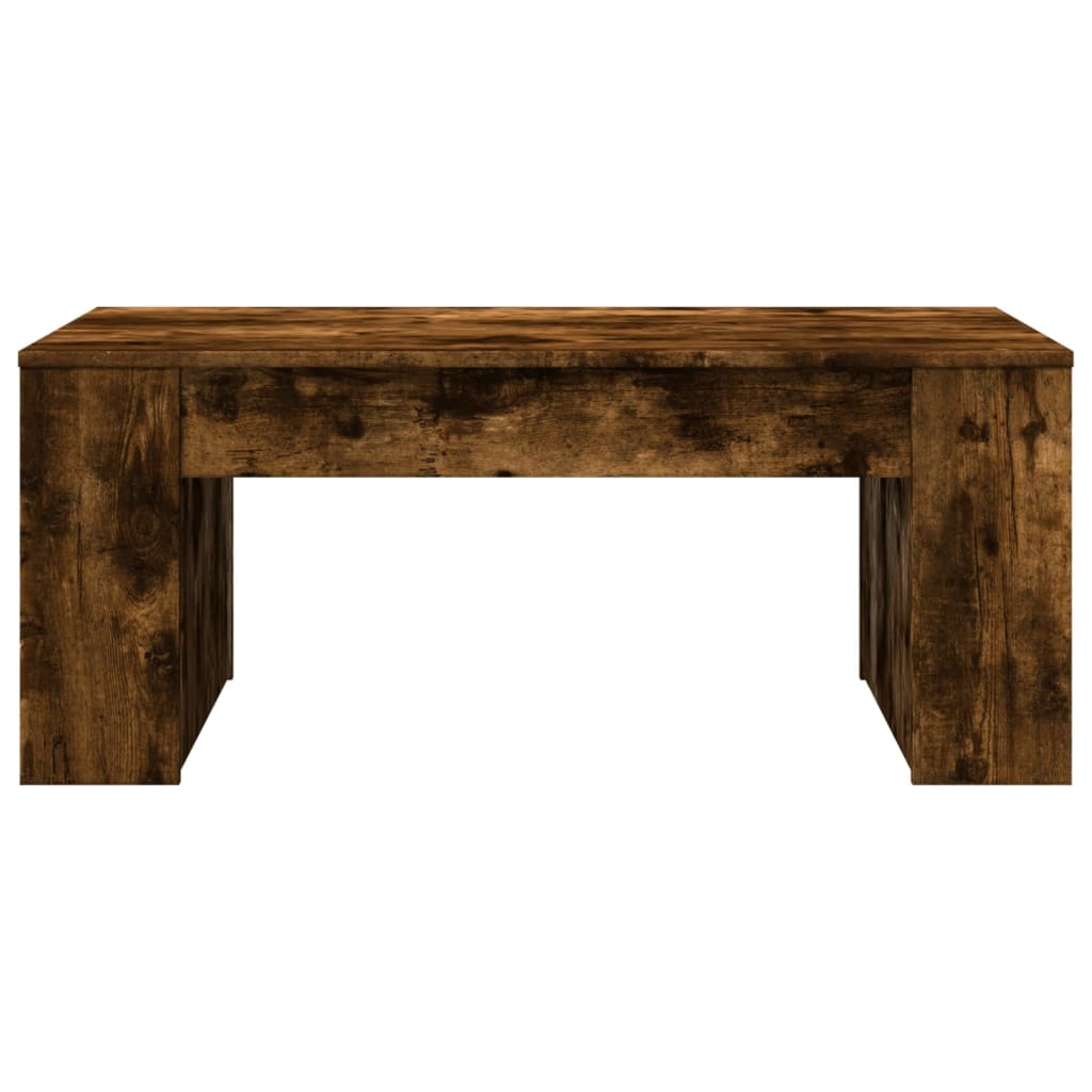 Coffee table smoked oak 102x55x42 cm wood material