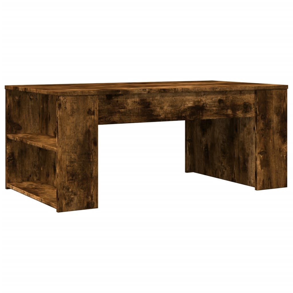 Coffee table smoked oak 102x55x42 cm wood material