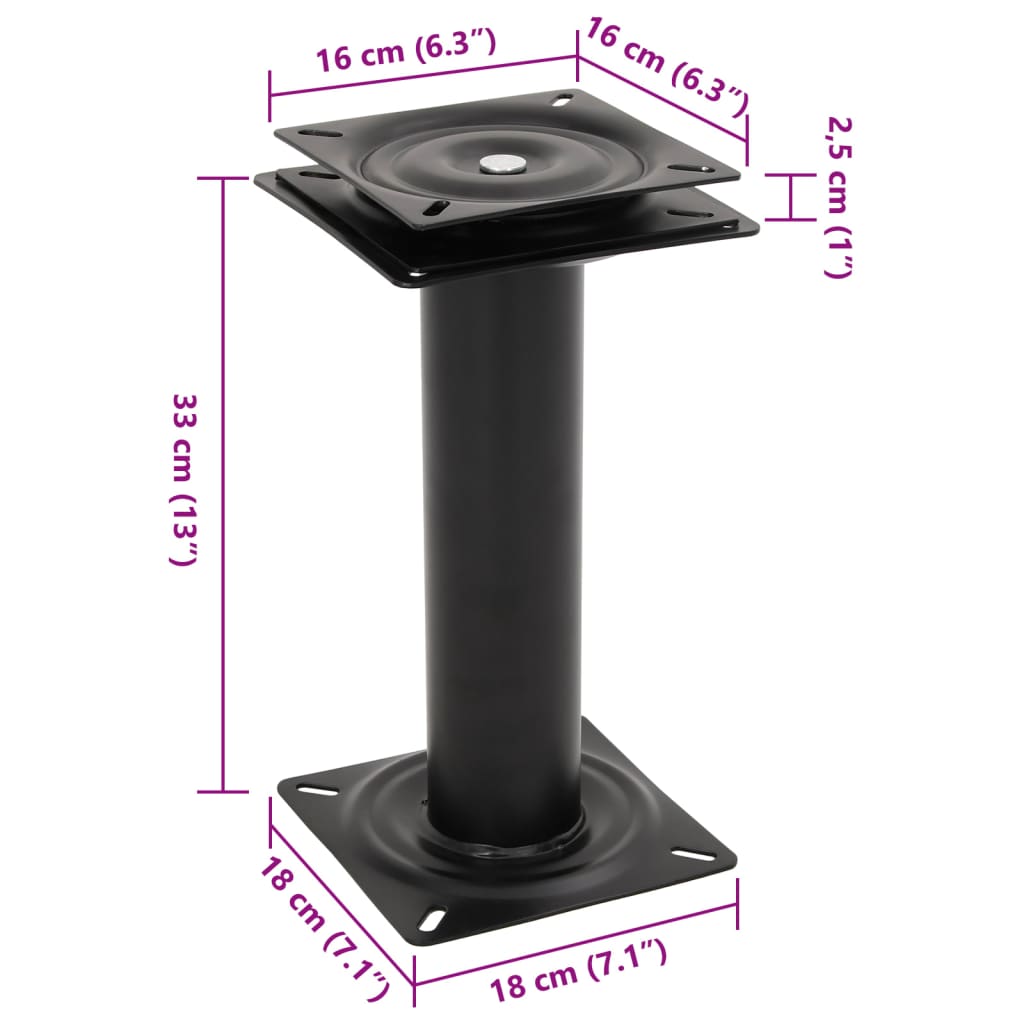 Bootssitz-Podeste 2 Stk. 360° Drehbar Stahl