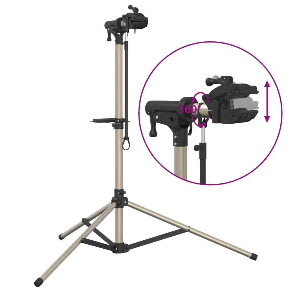 Bicycle Repair Stand Foldable Adjustable 120-165cm Aluminum