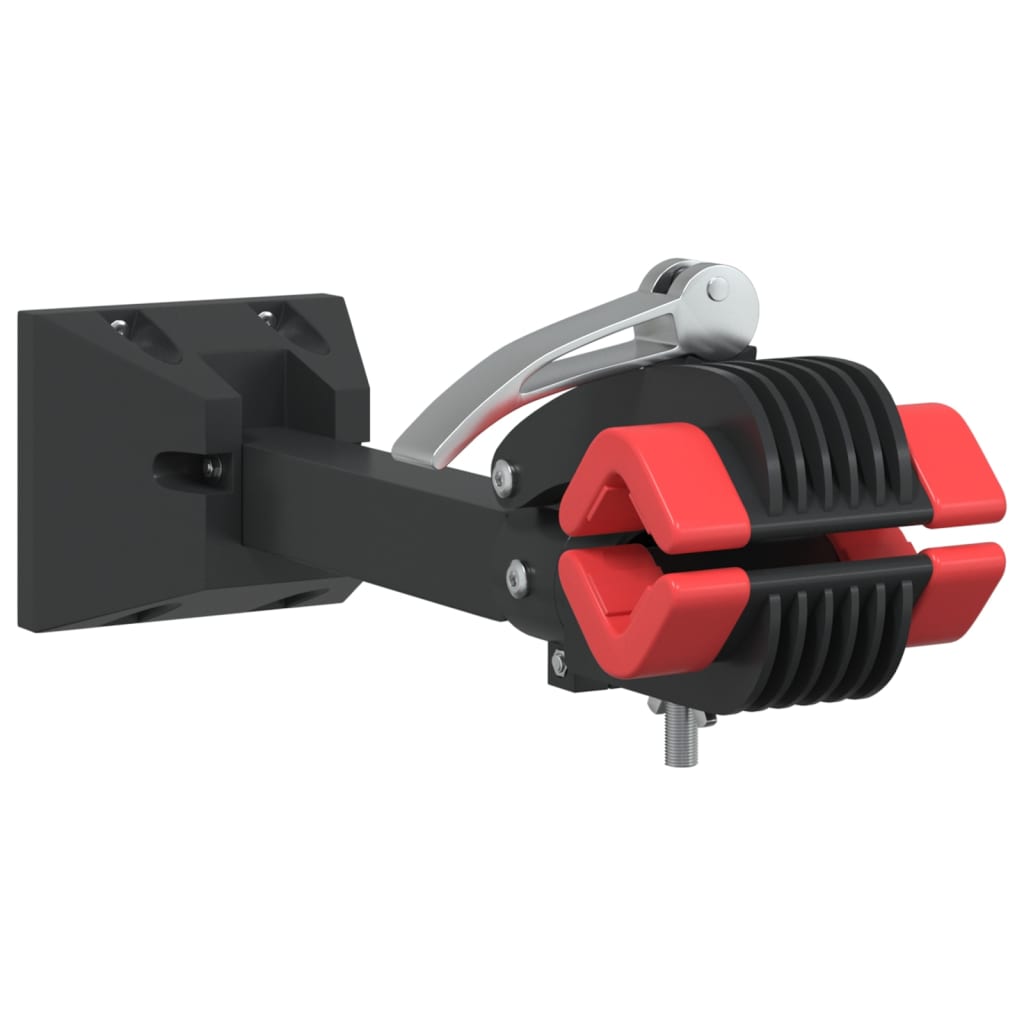 Bicycle Repair Stand Wall Mounted Foldable Red Black Steel