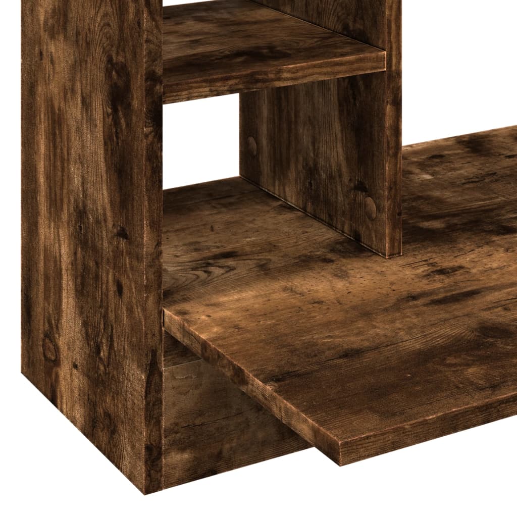 Bureau mural chêne fumé 105x48x75 cm matériau bois