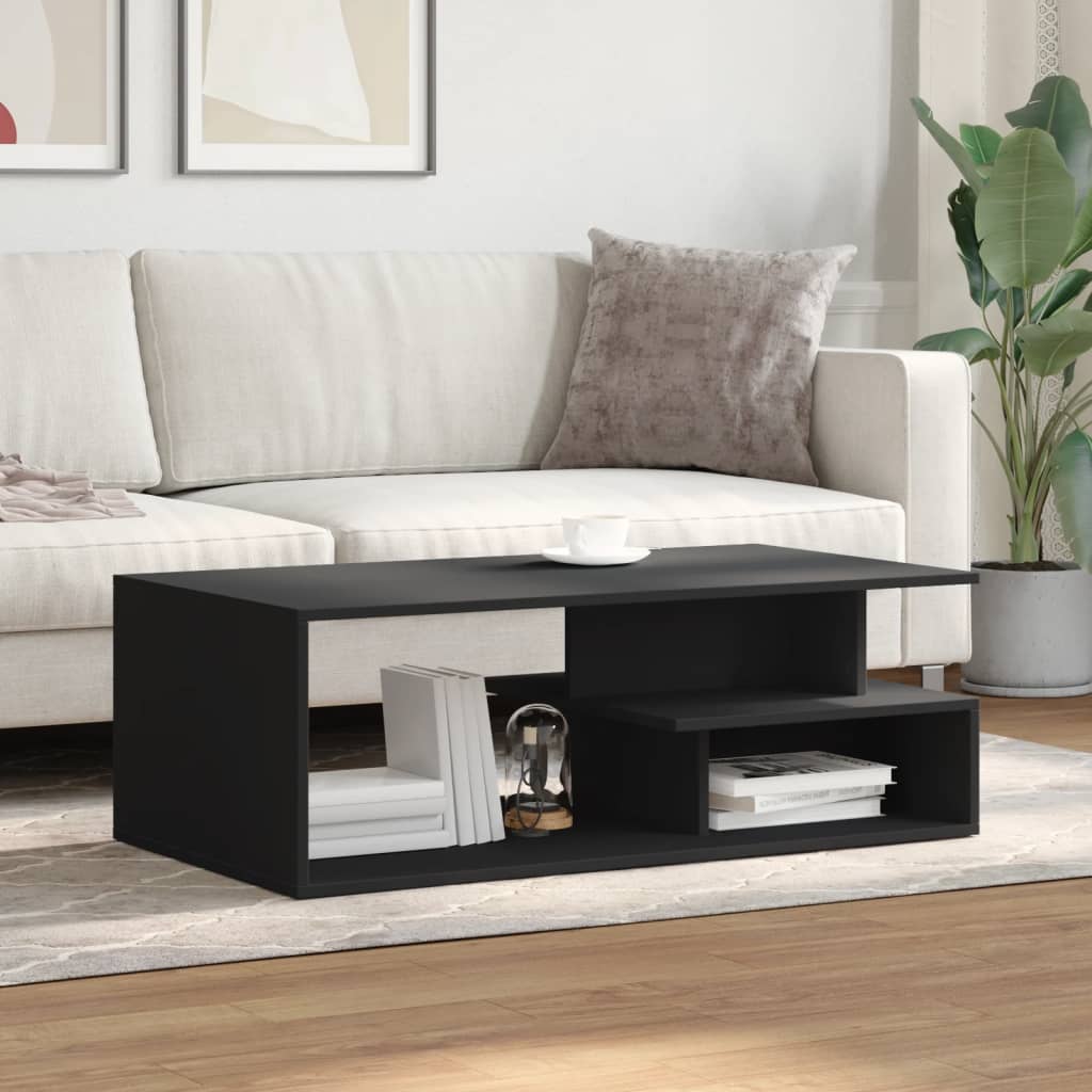 Coffee Table Black 102x55x35 cm Wood Material