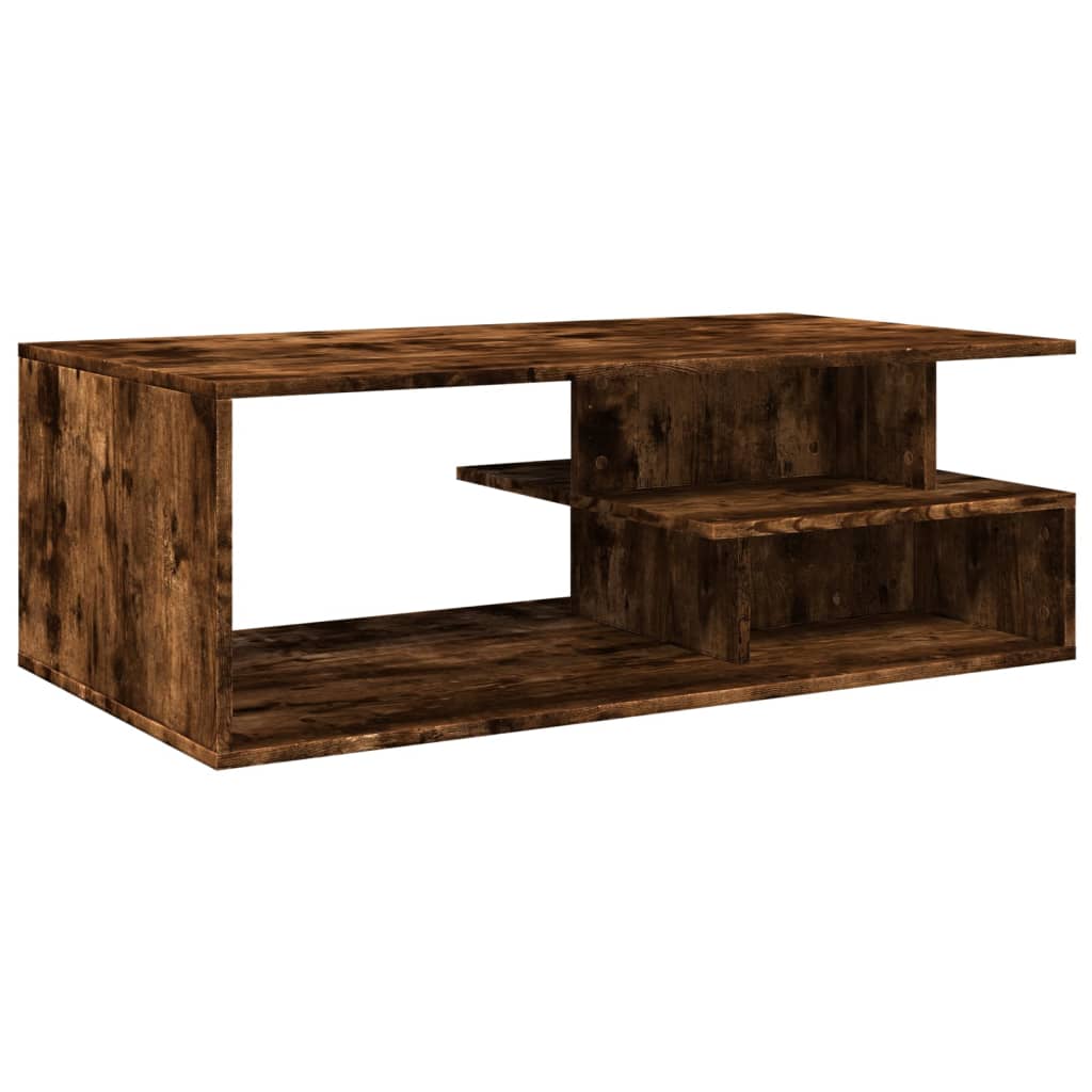 Coffee table smoked oak 102x55x35 cm wood material