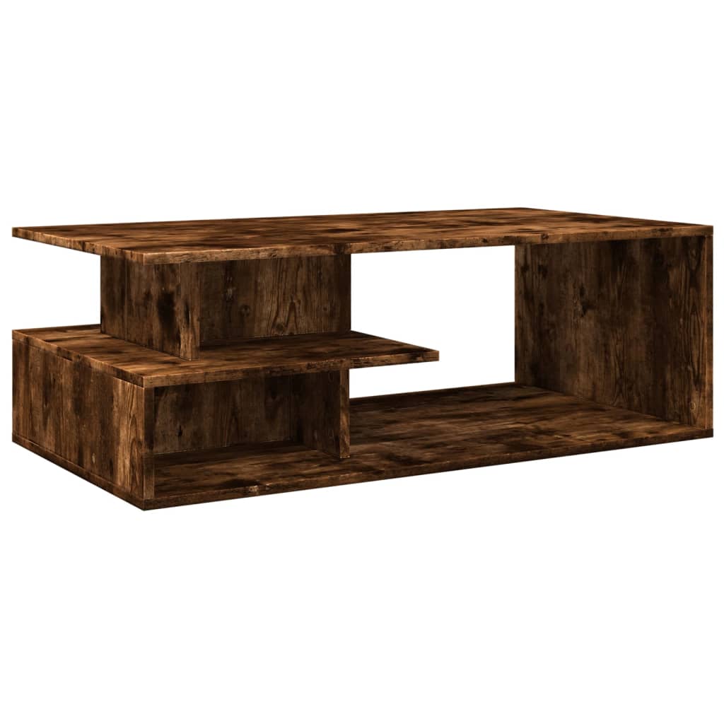 Coffee table smoked oak 102x55x35 cm wood material