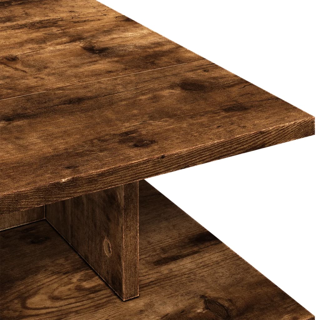 Coffee table smoked oak 102x55x35 cm wood material