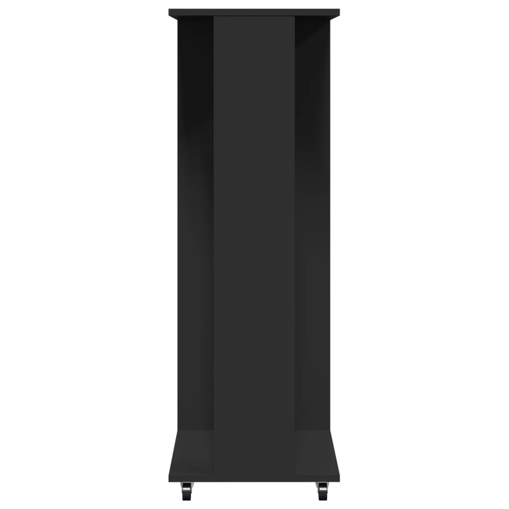 Clothes Rack with Wheels Black 102x38x110 cm Wood Material