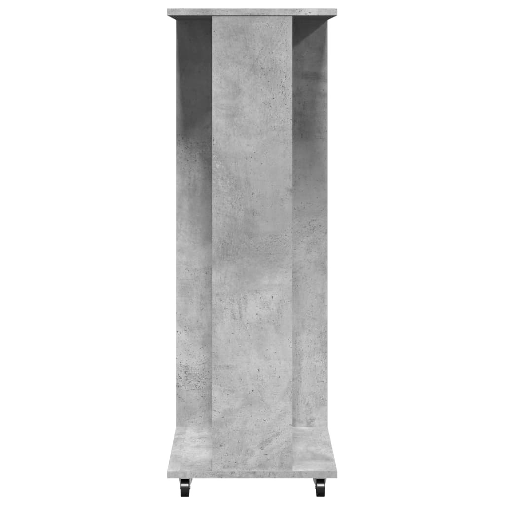 Clothes rack with wheels concrete grey 102x38x110 cm wood material