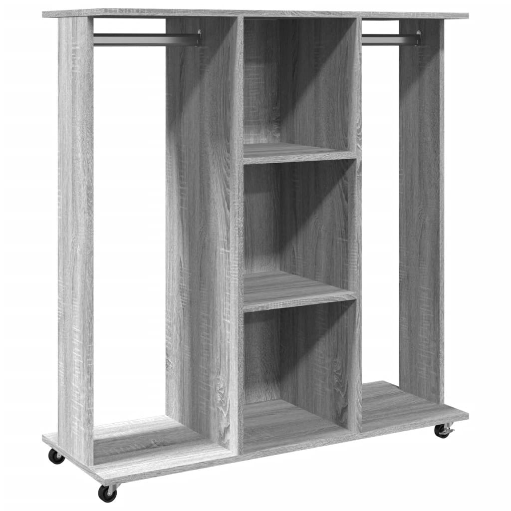 Clothes Rack with Wheels Gray Sonoma 102x38x110 cm