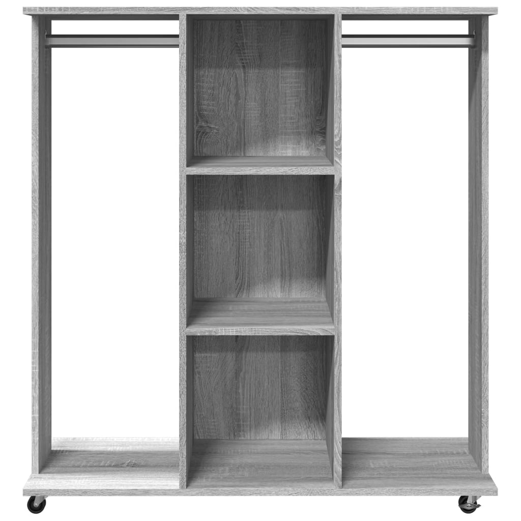 Clothes Rack with Wheels Gray Sonoma 102x38x110 cm