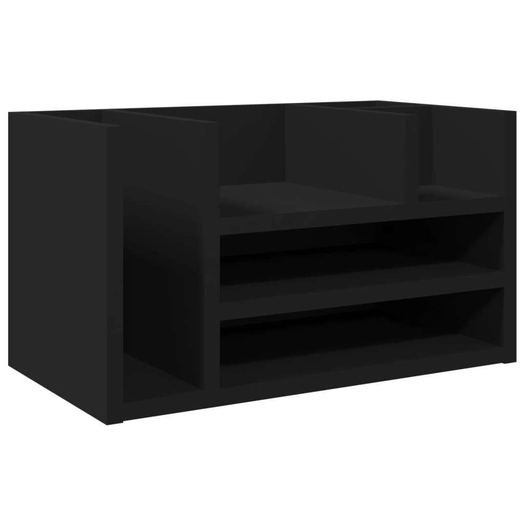 Organisateur de bureau noir 44,5x24x25 cm en bois