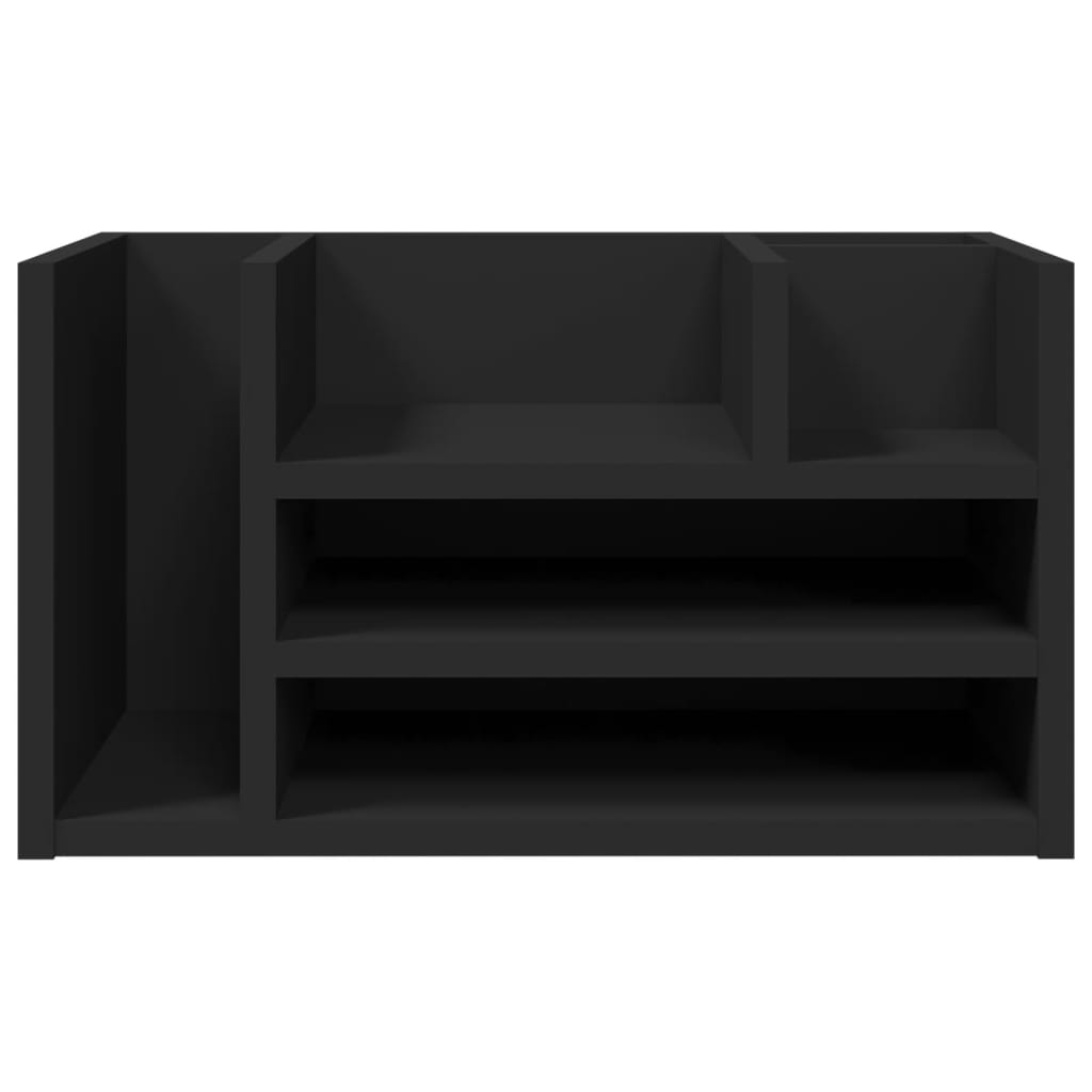 Organisateur de bureau noir 44,5x24x25 cm en bois