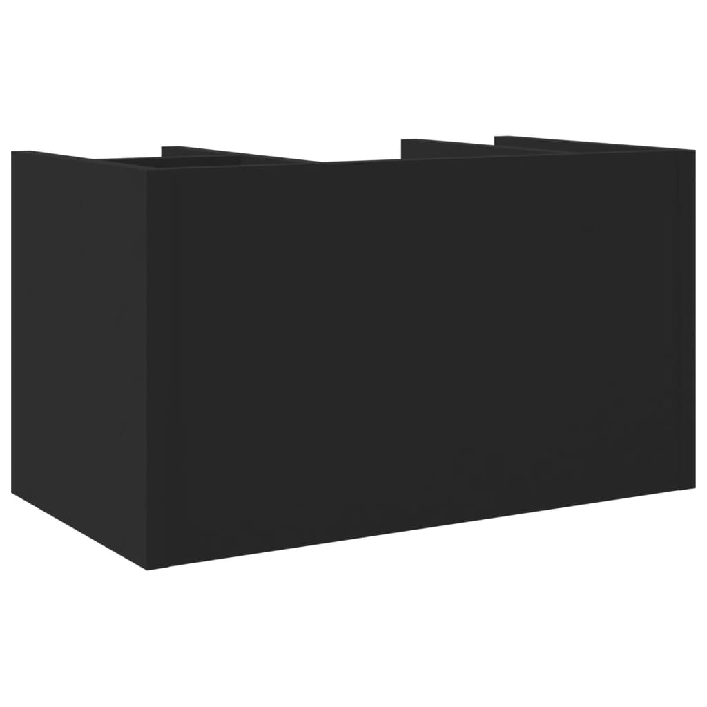 Organisateur de bureau noir 44,5x24x25 cm en bois