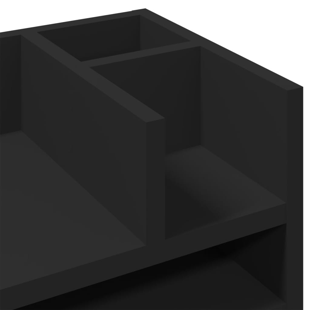 Organisateur de bureau noir 44,5x24x25 cm en bois