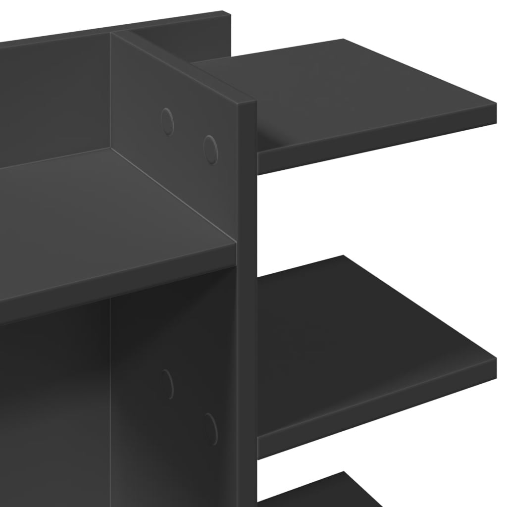 Organisateur de bureau noir 42x21,5x42 cm en bois