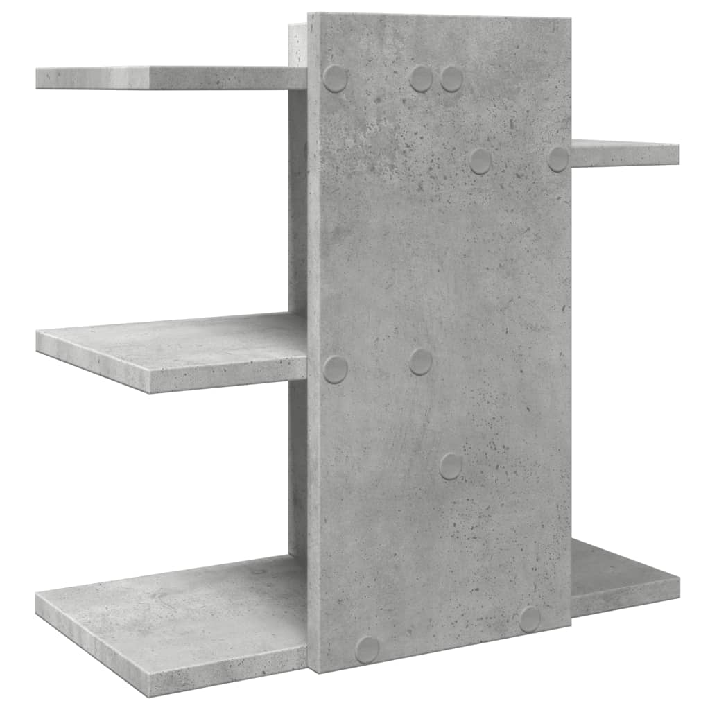 Organisateur de bureau gris béton 42x21,5x42 cm en bois