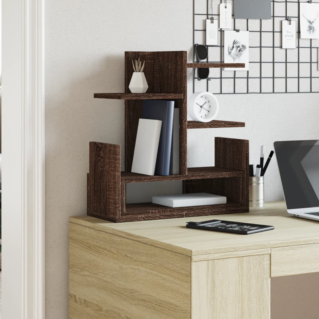 Organisateur de bureau aspect chêne 49x20x52,5 cm en bois