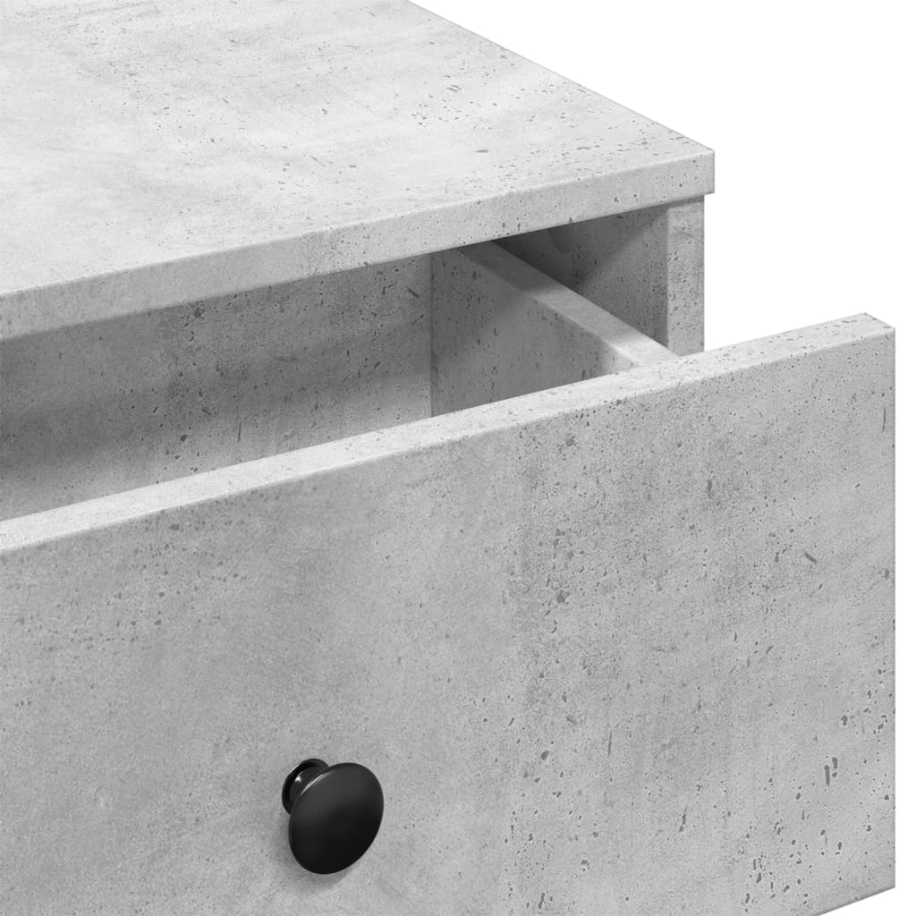 Table basse gris béton 60x45x31 cm en bois