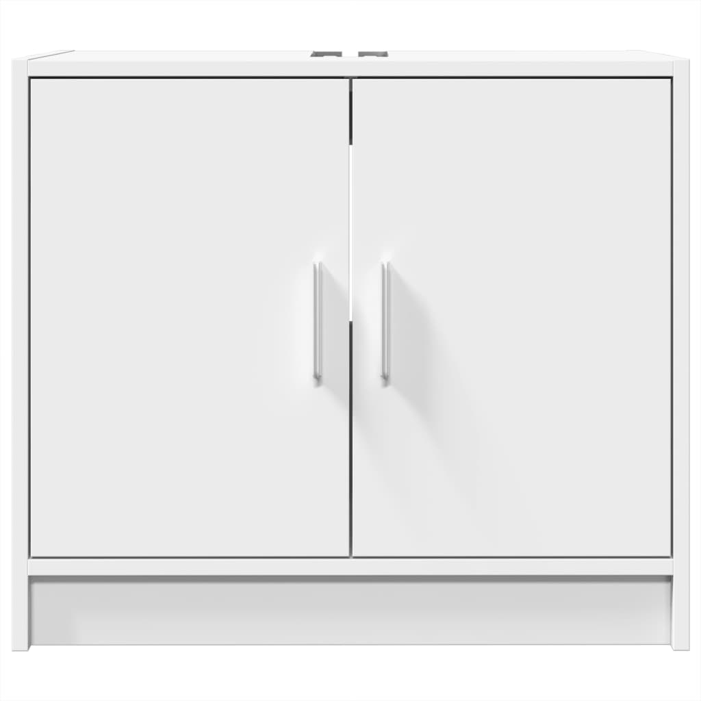 Washbasin Cabinet White 63x29x55 cm Wood Material