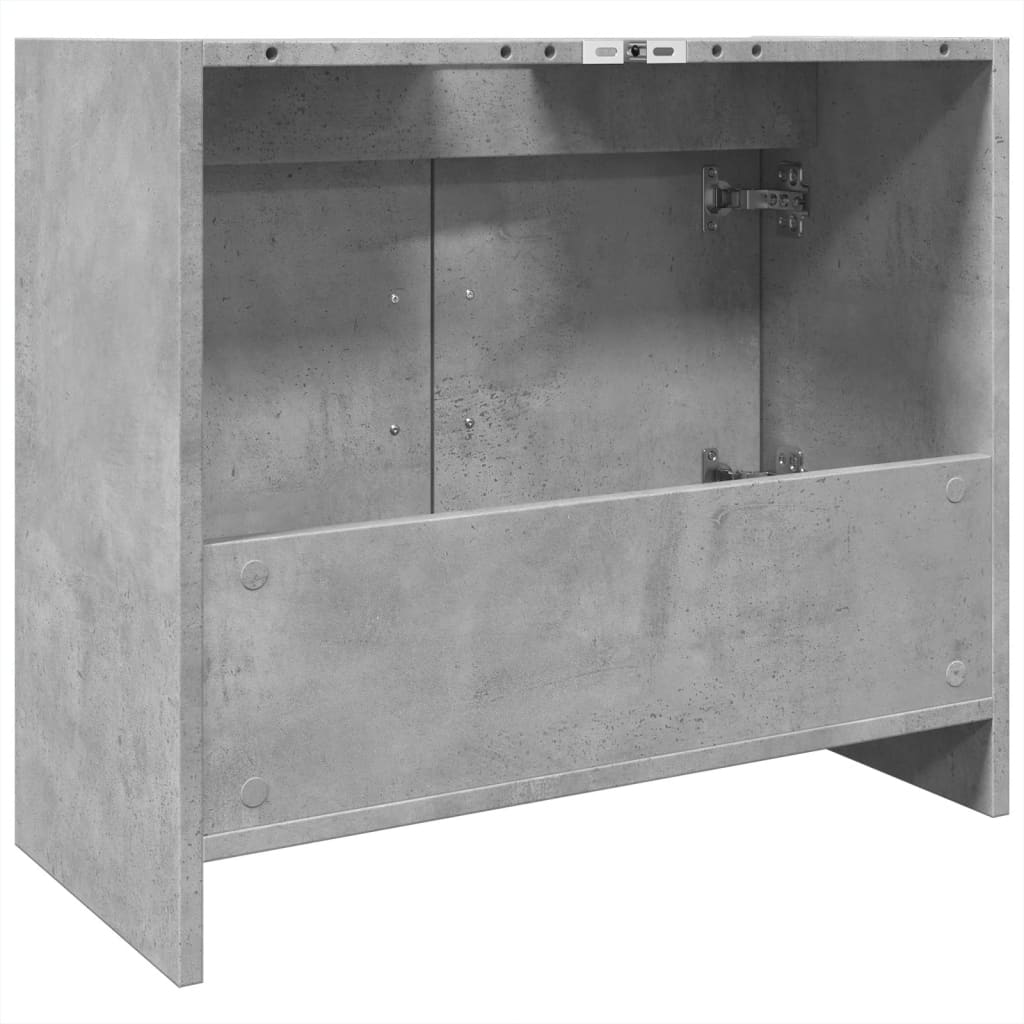 Meuble sous évier gris béton 63x29x55 cm en bois