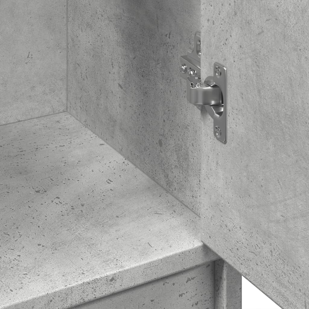 Meuble sous évier gris béton 63x29x55 cm en bois