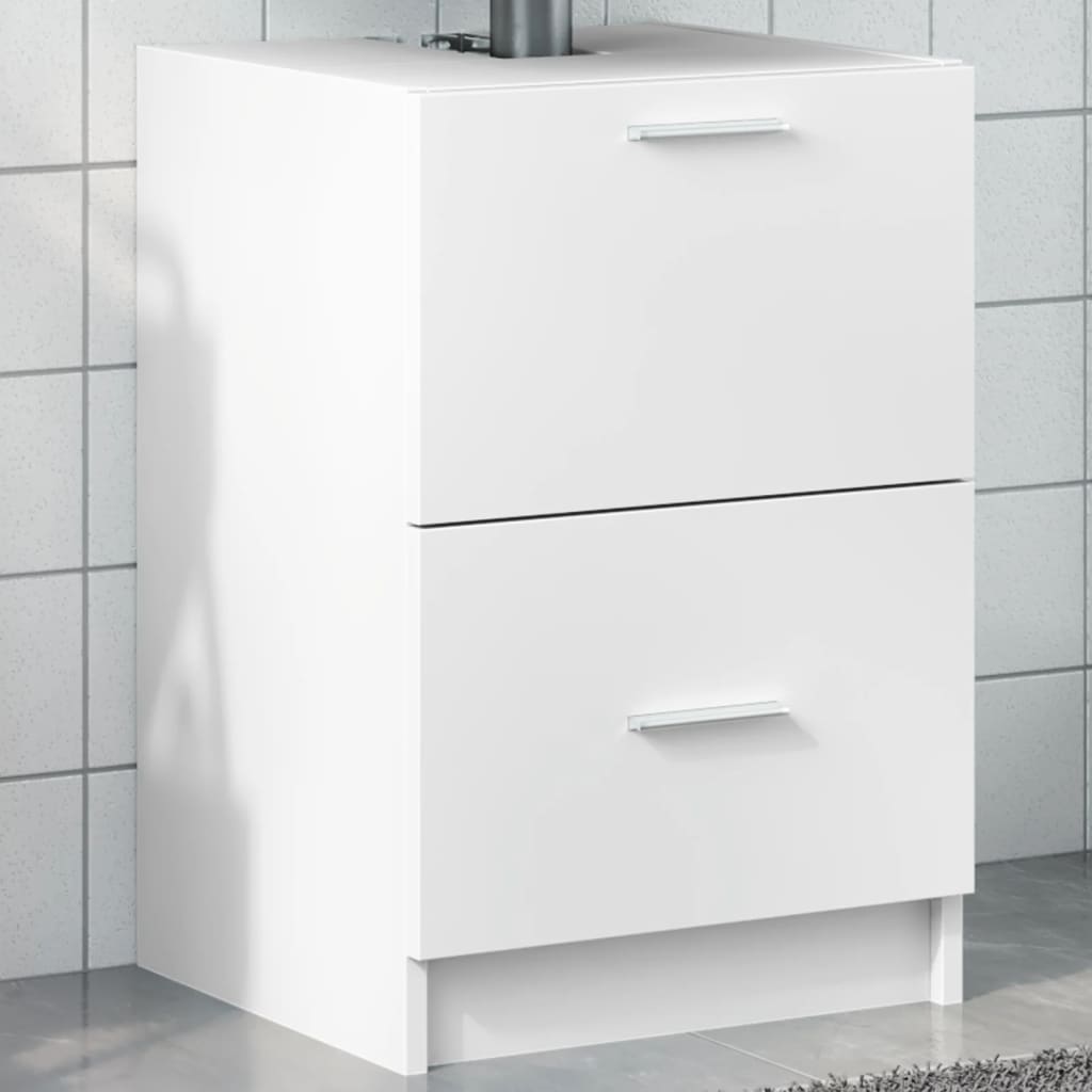 Washbasin Cabinet White 40x37x59 cm Wood Material