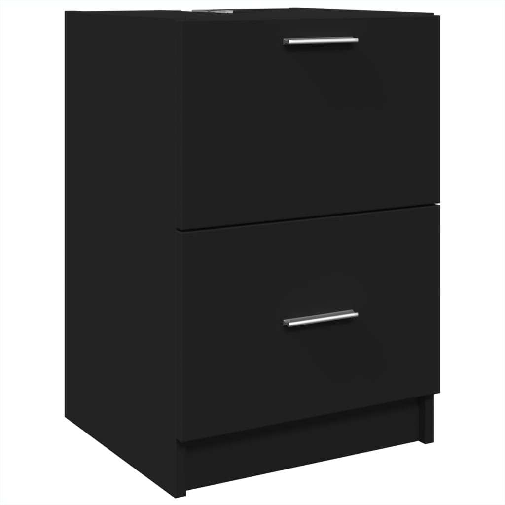 Washbasin Cabinet Black 40x37x59 cm Wood Material
