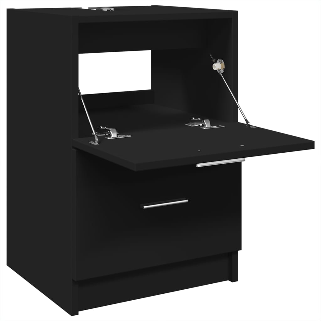 Washbasin Cabinet Black 40x37x59 cm Wood Material