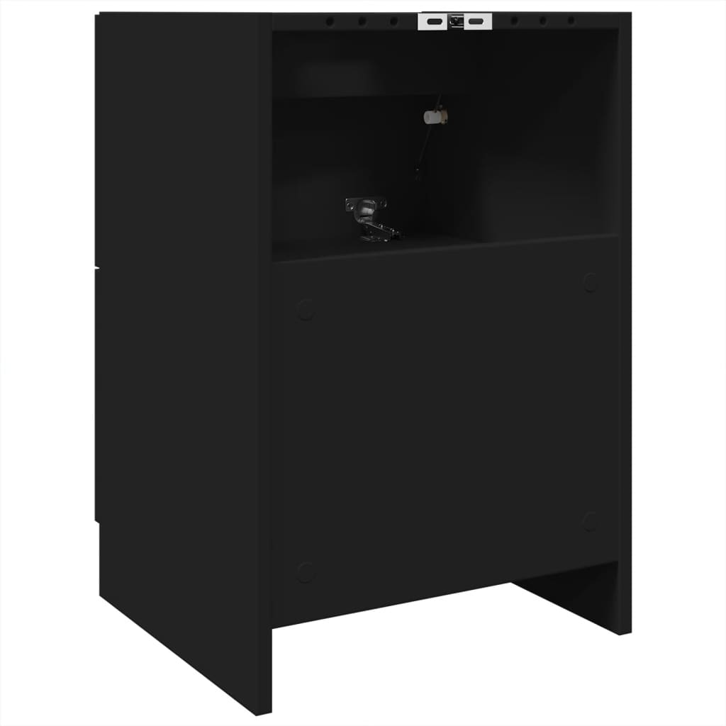 Washbasin Cabinet Black 40x37x59 cm Wood Material