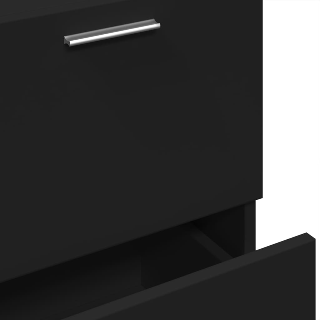 Washbasin Cabinet Black 40x37x59 cm Wood Material