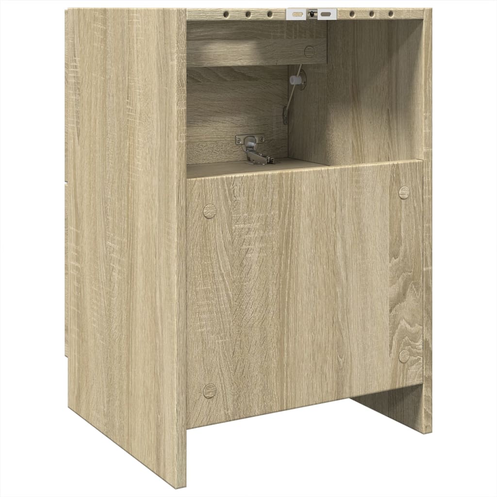 Washbasin base cabinet Sonoma oak 40x37x59 cm wood material