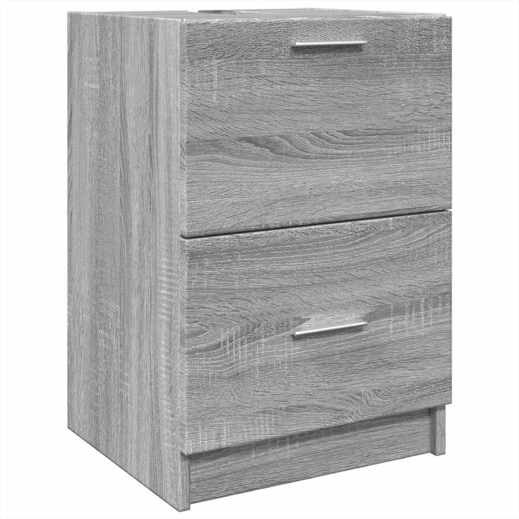 Washbasin Cabinet Grey Sonoma 40x37x59 cm Wood Material