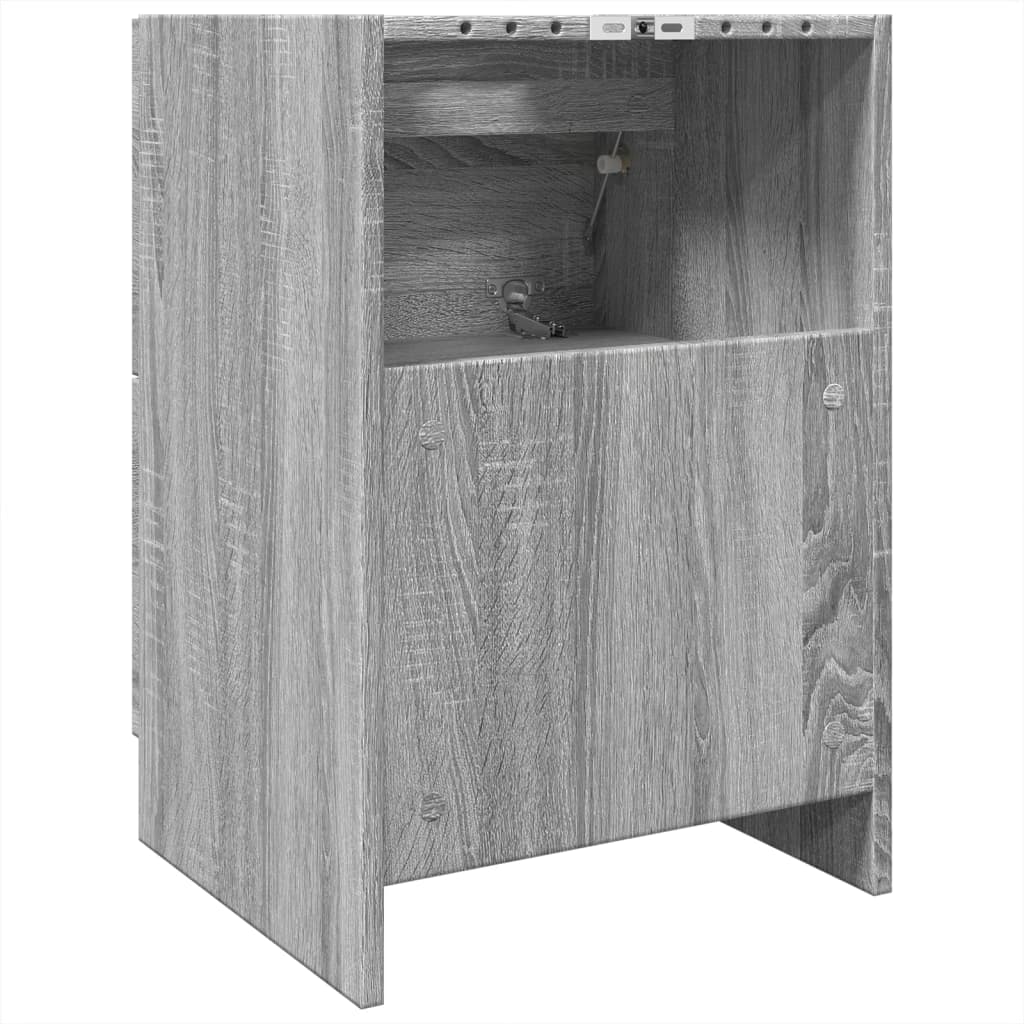 Washbasin Cabinet Grey Sonoma 40x37x59 cm Wood Material