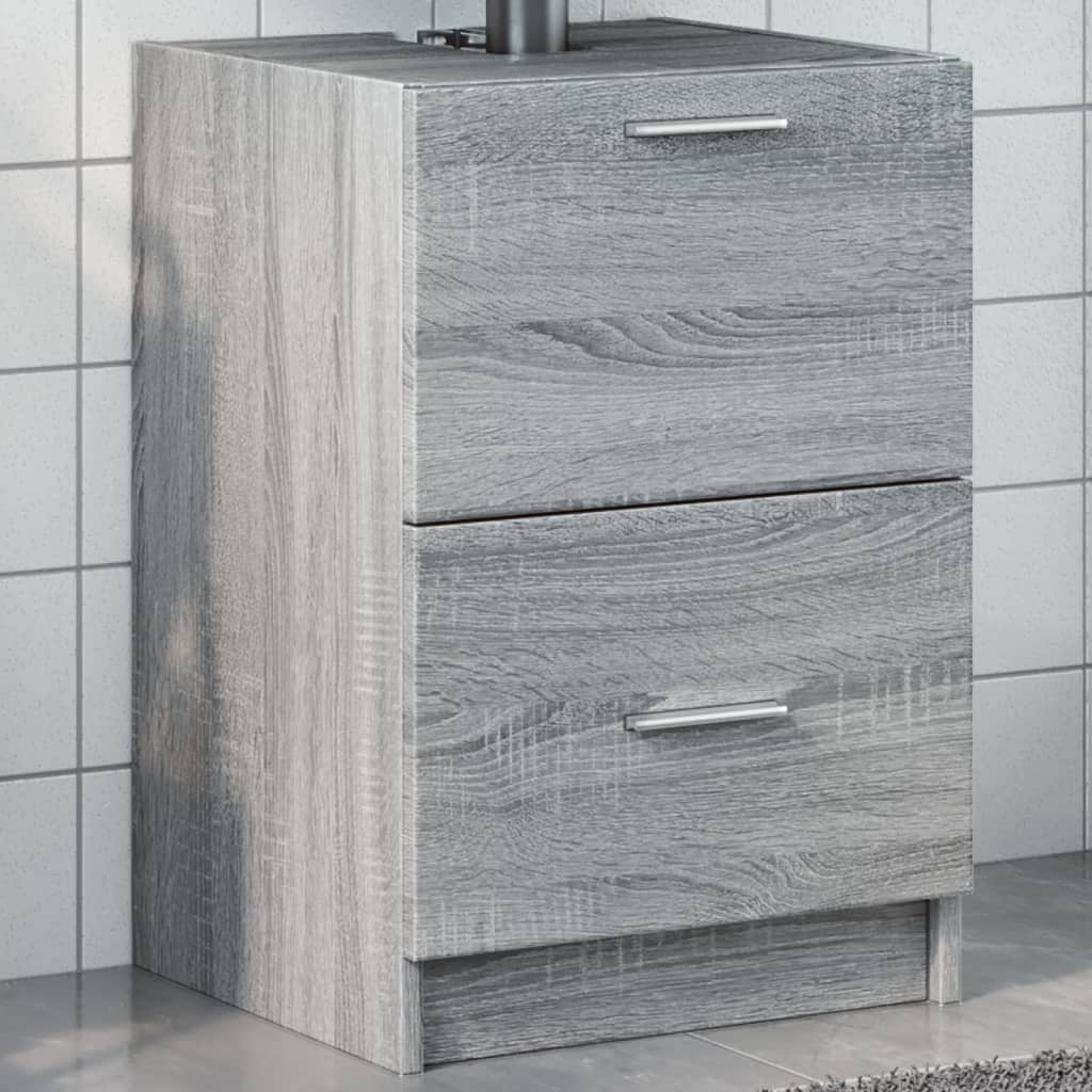 Washbasin Cabinet Grey Sonoma 40x37x59 cm Wood Material